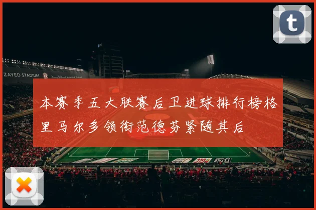 本赛季五大联赛后卫进球排行榜格里马尔多领衔范德芬紧随其后